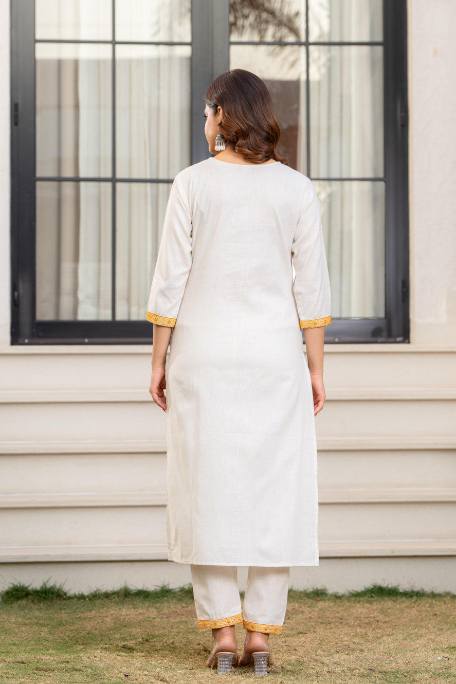 Embroidered Kurta, Trouser/Pant & Dupatta Set