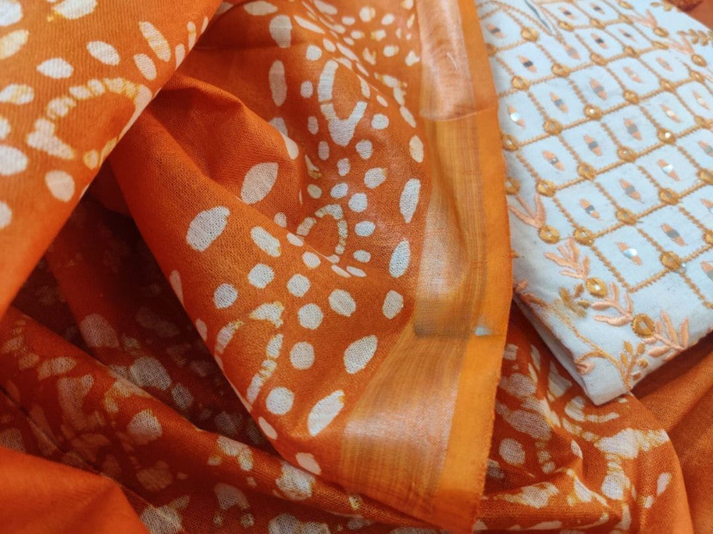 Embroidered Kurta, Trouser/Pant & Dupatta Set